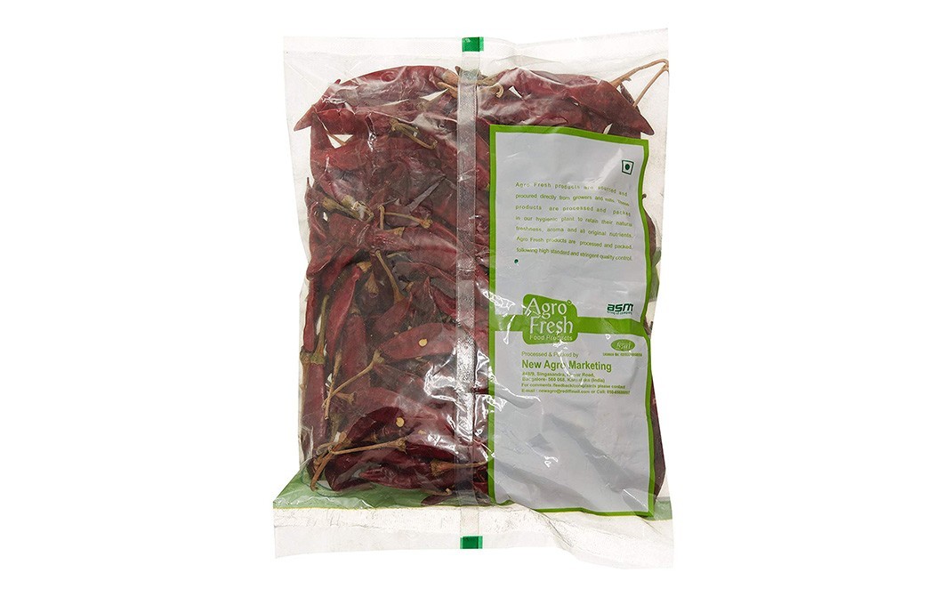 Agro Fresh Guntur Chilly with Stem    Pack  200 grams